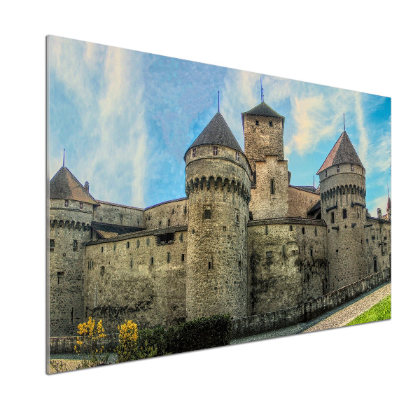 Panel para cocina Un castillo en Suiza