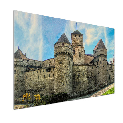 Panel para cocina Un castillo en Suiza