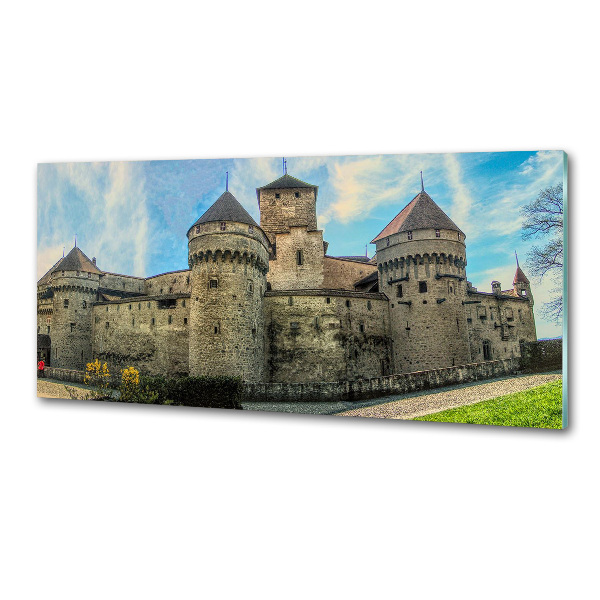 Panel para cocina Un castillo en Suiza