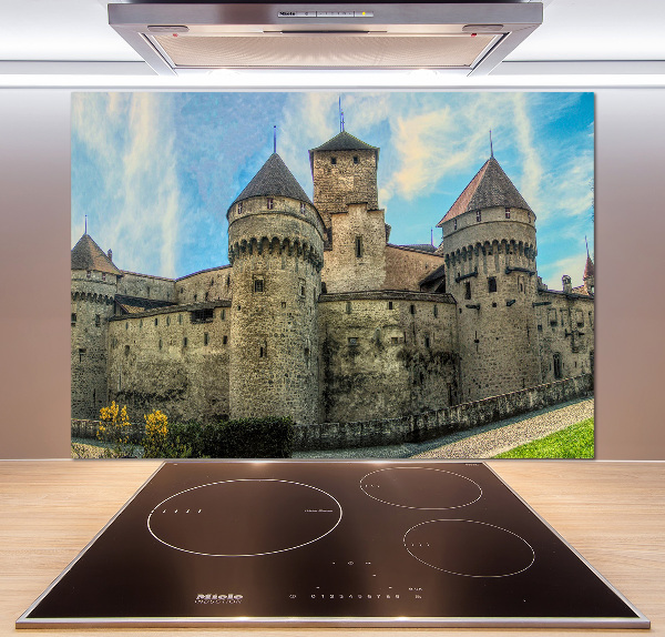 Panel para cocina Un castillo en Suiza
