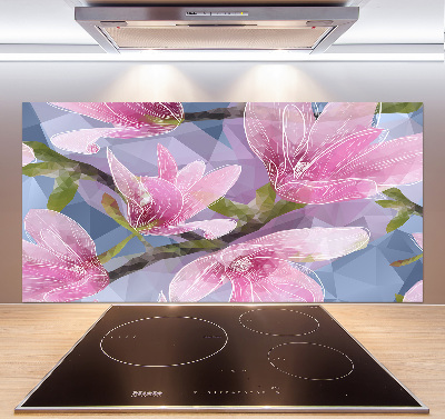 Panel de pared de cocina Magnolia rosa