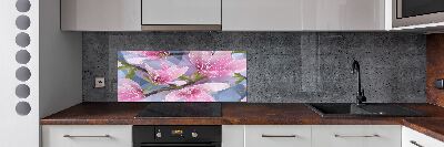 Panel de pared de cocina Magnolia rosa