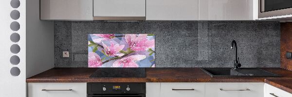 Panel de pared de cocina Magnolia rosa