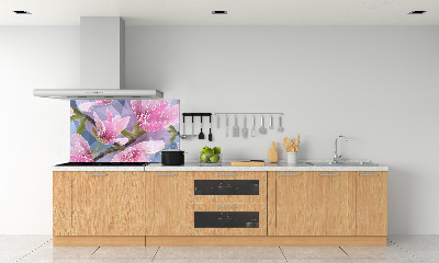 Panel de pared de cocina Magnolia rosa