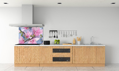 Panel de pared de cocina Magnolia rosa