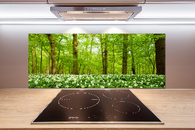 Panel antisalpicaduras Flores en el bosque