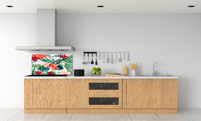 Panel para cocina flores tropicales