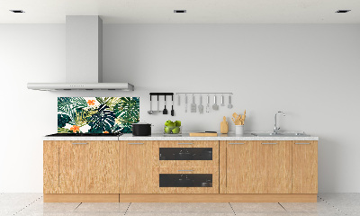 Panel de pared de cocina hojas tropicales