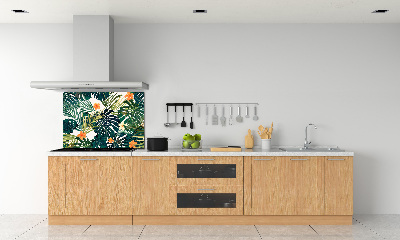 Panel de pared de cocina hojas tropicales