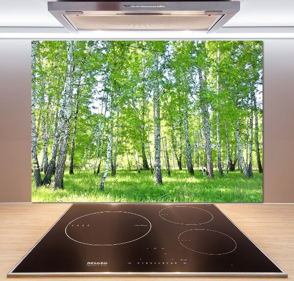 Panel szklany do kuchni Brzozy