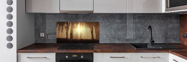 Panel para cocina Niebla en el bosque