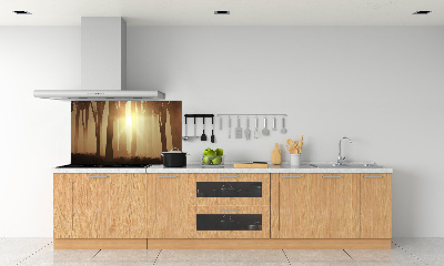 Panel para cocina Niebla en el bosque