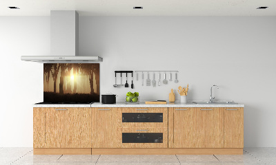 Panel para cocina Niebla en el bosque