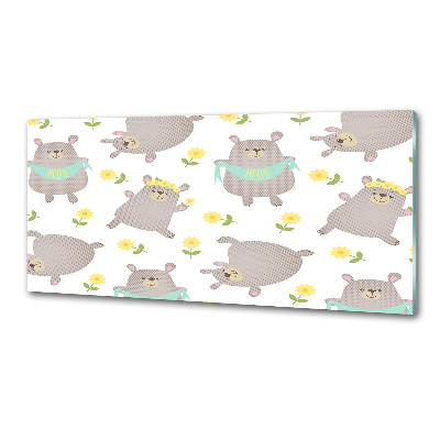 Panel do kuchni Misie ilustracja