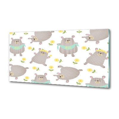 Panel para cocina Ilustración de oso de peluche