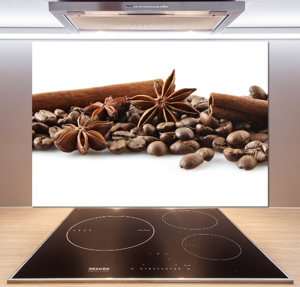Panel para cocina Granos de café con canela