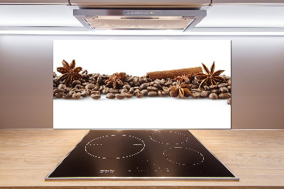 Salpicadero para cocina Granos de café con canela