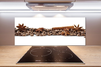 Salpicadero para cocina Granos de café con canela