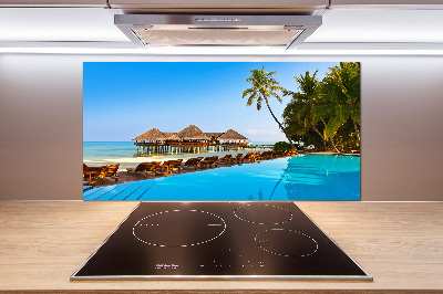 Salpicadero para cocina Piscina en las Maldivas