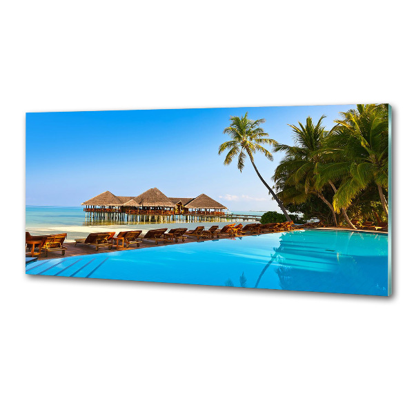 Salpicadero para cocina Piscina en las Maldivas