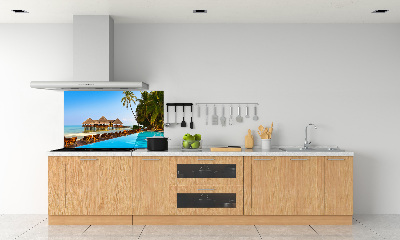 Salpicadero para cocina Piscina en las Maldivas