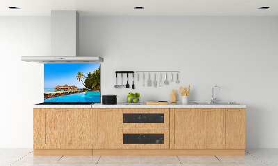 Salpicadero para cocina Piscina en las Maldivas