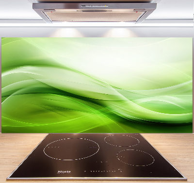 Panel de pared de cocina Fondo de ondas verdes