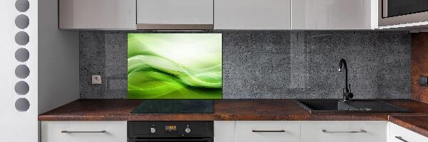 Panel de pared de cocina Fondo de ondas verdes