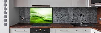 Panel de pared de cocina Fondo de ondas verdes
