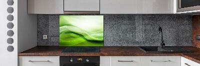 Panel do kuchni Zielone fale tło