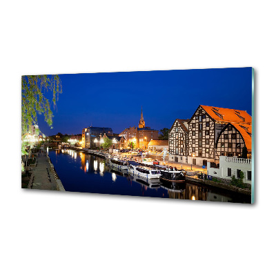 Panel antisalpicaduras Bydgoszcz de noche