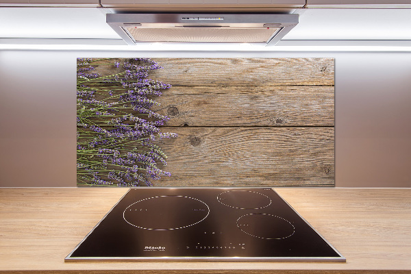 Panel para cocina Lavanda sobre madera
