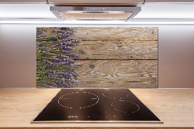Panel para cocina Lavanda sobre madera