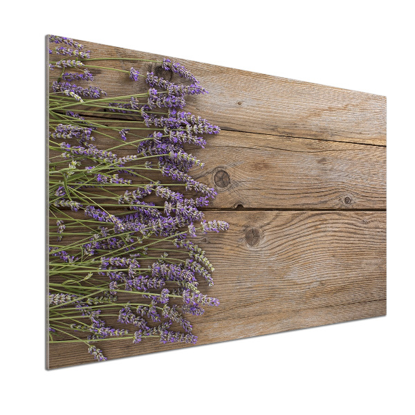 Panel para cocina Lavanda sobre madera