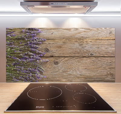 Panel para cocina Lavanda sobre madera