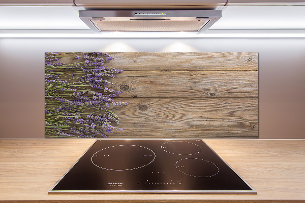 Panel para cocina Lavanda sobre madera