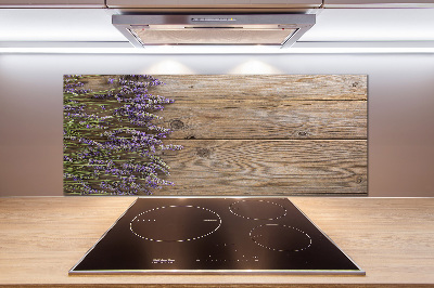 Panel para cocina Lavanda sobre madera