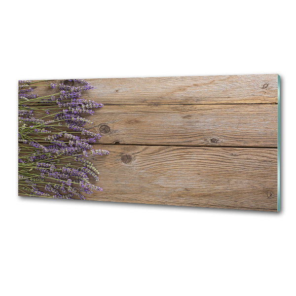 Panel para cocina Lavanda sobre madera