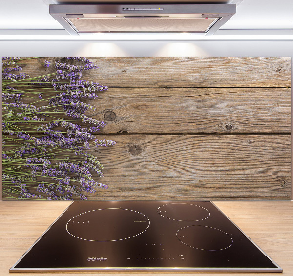 Panel para cocina Lavanda sobre madera
