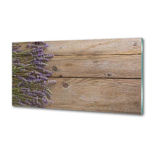 Panel para cocina Lavanda sobre madera