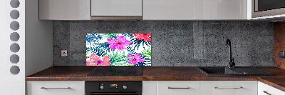 Salpicadero de cocina flores hawaianas