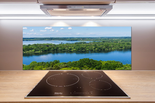 Salpicadero de cocina Bosque junto al lago