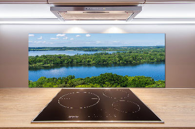 Salpicadero de cocina Bosque junto al lago