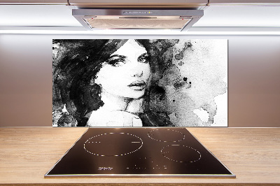 Panel de pared de cocina Retrato de mujer