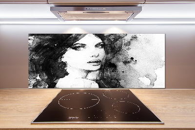 Panel de pared de cocina Retrato de mujer