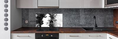 Panel de pared de cocina Retrato de mujer