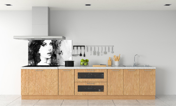 Panel de pared de cocina Retrato de mujer
