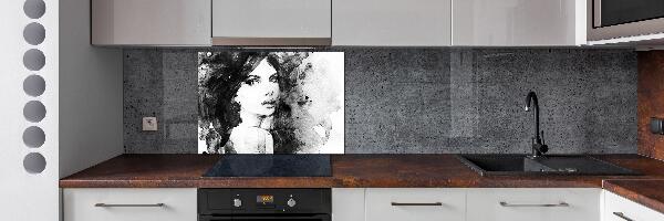 Panel de pared de cocina Retrato de mujer