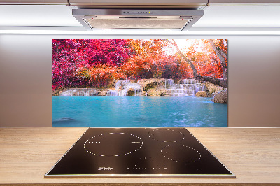 Panel antisalpicaduras Cascada en el bosque