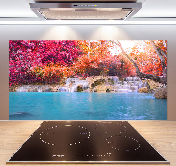 Panel antisalpicaduras Cascada en el bosque